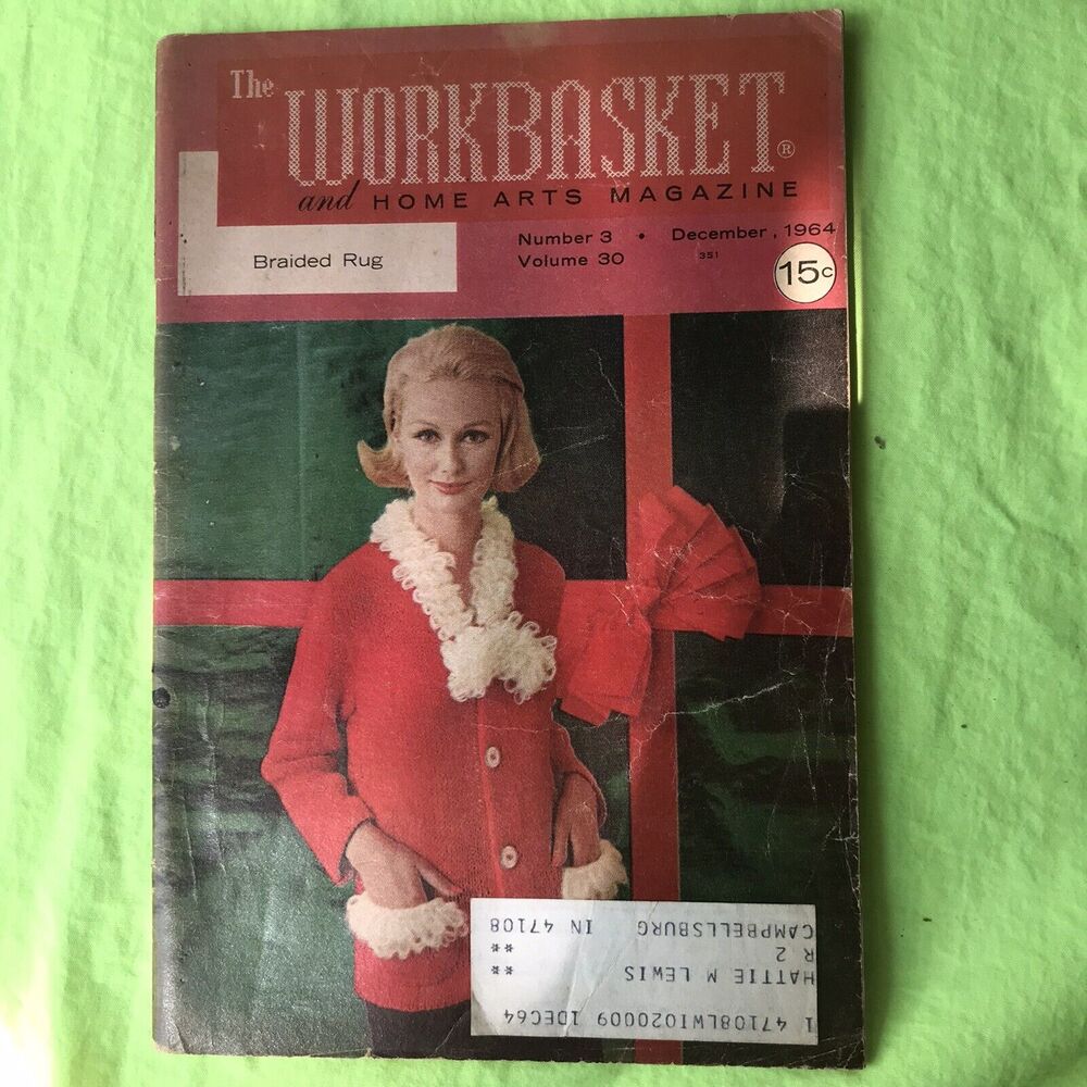 Vintage The Workbasket Magazine.‎ December 1964. Home And Needlecraft.